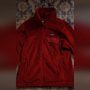 Patagonia Red Full-Zip Fleece Jacket
